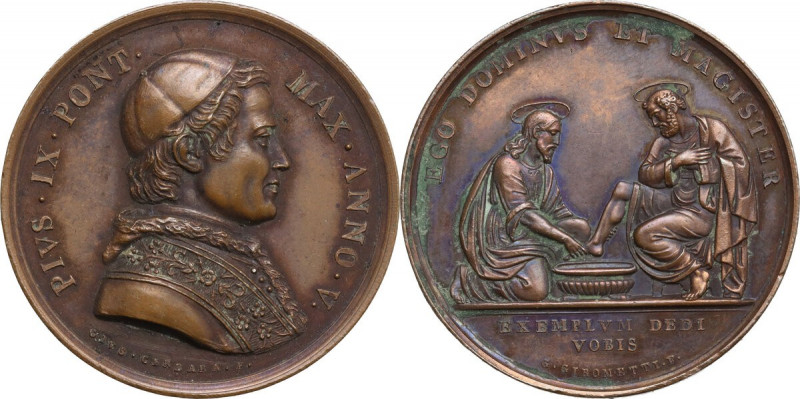 Pio IX (1846-1878), Giovanni Mastai Ferretti. Medaglia A. V per la Lavanda. D/ P...