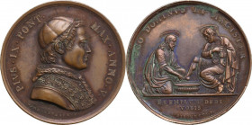 Pio IX (1846-1878), Giovanni Mastai Ferretti. Medaglia A. V per la Lavanda. D/ PIVS IX PONT MAX ANNO V. Busto a destra con cappellino mozzetta e stola...