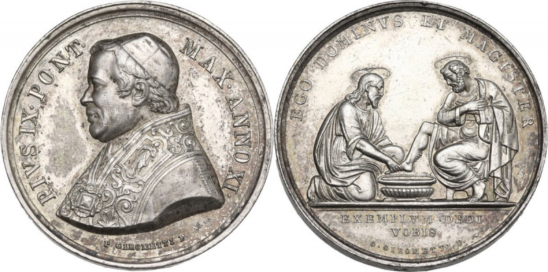 Pio IX (1846-1878), Giovanni Mastai Ferretti. Medaglia A. XI per la Lavanda. D/ ...
