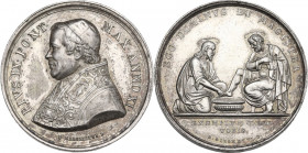 Pio IX (1846-1878), Giovanni Mastai Ferretti. Medaglia A. XI per la Lavanda. D/ PIVS IX PONT MAX ANNO XI. Busto a sinistra con cappellino e piviale. R...
