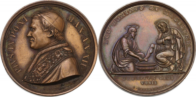 Pio IX (1846-1878), Giovanni Mastai Ferretti. Medaglia A. XII per la Lavanda. D/...