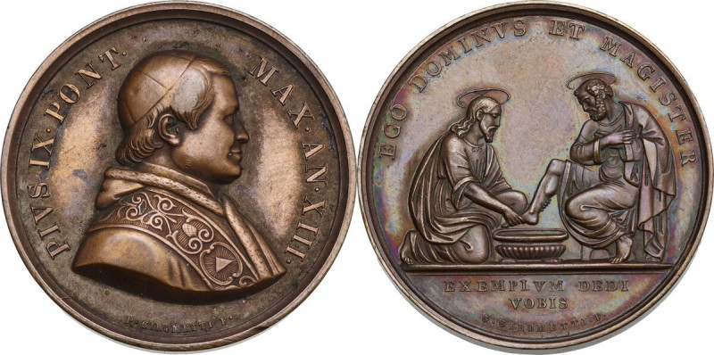 Pio IX (1846-1878), Giovanni Mastai Ferretti. Medaglia A. XIII per la Lavanda. D...
