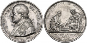 Pio IX (1846-1878), Giovanni Mastai Ferretti. Medaglia A. XIV per la Lavanda. D/ PIVS IX PONT MAX AN XIV. Busto a sinistra con cappellino, mozzetta e ...