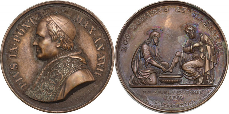 Pio IX (1846-1878), Giovanni Mastai Ferretti. Medaglia A. XVII per la Lavanda. D...