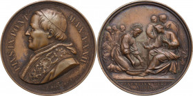 Pio IX (1846-1878), Giovanni Mastai Ferretti. Medaglia A. XXII per la Lavanda. D/ PIVS IX PONT MAX AN XXII. Busto a sinistra con cappellino, mozzetta ...