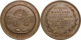 Argentina. Commemorative medal 1890 for the opening of La Plata's harbour. AE. 57.00 mm. EF.