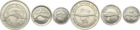 Bahamas. West British Indiìes. Grand Bahama Club. Set of three (3) coins : 3 shilling and 6 pence, 9 pence and 4 pence and half. NI. FDC.