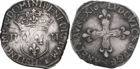 France. Louis XIII (1610-1643). 1/4 ecù 1616. AR. 9.41 g. 29.00 mm. VF.