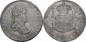 Guatemala. Ferdinand VII (1808-1833). 2 reales 1812. Peirò 695. AR. 6.86 g. 27.00 mm. R. Good VF.