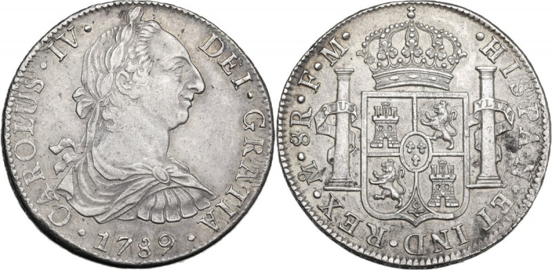 Mexico. Charles IV (1788-1808). 8 reales 1789 FM, Mexico City mint. Cal. 681. AR...