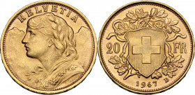Switzerland. Confederation. AV 20 Francs 1947 B, Bern mint. Fried. 499; HMZ 2-1195cc. AV. 21.00 mm. MS.