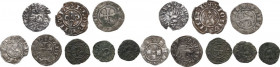 Interessante insieme di otto (8) monete medievali. AG/AE. Mediamente di buona qualità.