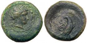 Sicily, Herbessos. Æ Dilitron (19.37 g), ca. 340-335 BC. VF