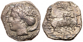 Sicily, Syracuse. Second Democracy. Silver Hemidrachm (1.88 g), 466-405 BC. EF