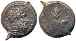 Sicily, Syracuse. Timoleon and the Third Democracy. Æ Hemidrachm (13.37 g), 344-317 BC. EF