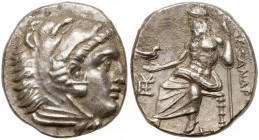 Macedonian Kingdom. Alexander III 'the Great'. Silver Drachm (4.24 g), 336-323 BC. EF