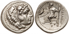 Macedonian Kingdom. Alexander III, the Great, 336-323 BC. AR Drachm (16.8mm, 4.3g). EF