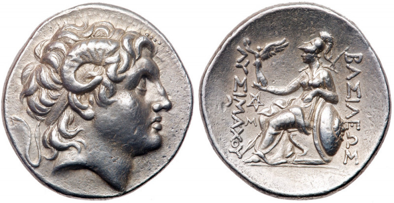 Thracian Kingdom. Lysimachos. Silver Tetradrachm (17.06 g), as King, 306-281 BC....