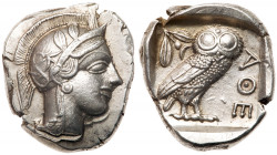 Attica, Athens. Silver Tetradrachm (16.63 g), ca. 454-404 BC. AU