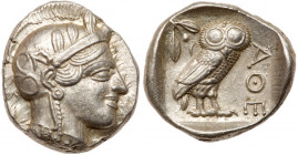 Attica, Athens. Silver Tetradrachm (17.21 g), ca. 454-404 BC. EF