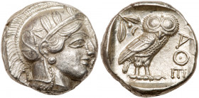 Attica, Athens. Silver Tetradrachm (17.21 g), ca. 454-404 BC. EF