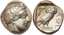 Attica, Athens. Silver Tetradrachm (17.18 g), ca. 454-404 BC. VF