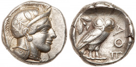 Attica, Athens. Fourrée Tetradrachm (17,17 g), ca. 454-404 BC. AEF