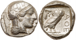Attica, Athens. Silver Tetradrachm (17.19 g), ca. 454-404 BC. VF