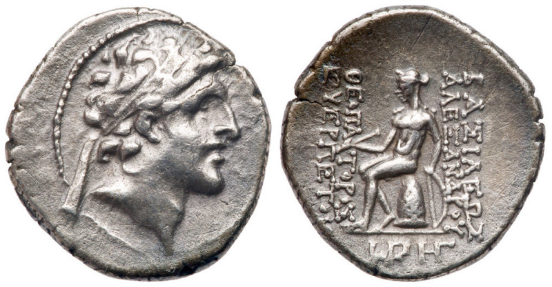 Seleukid Kingdom. Alexander I Balas. Silver Drachm (4.09 g), 152/1-145 BC. Antio...