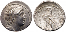 Seleukid Kingdom. Antiochos VII Euergetes. Silver Tetradrachm (14.28 g), 138-129 BC. VF