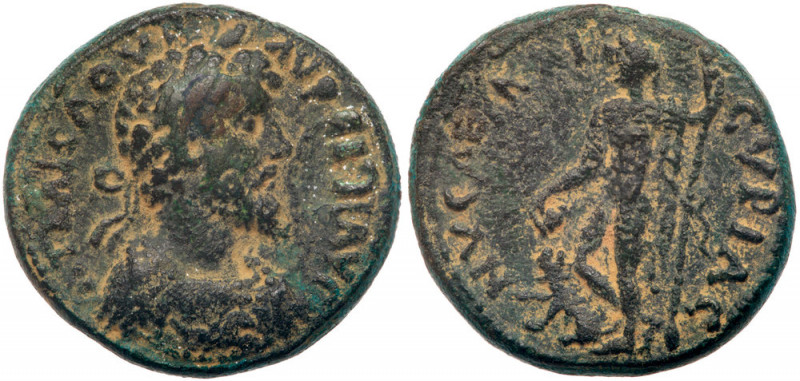 Marcus Aurelius. &AElig; 23.5 mm (8.99 g), AD 161-180. Nysa-Scythopolis in Decap...