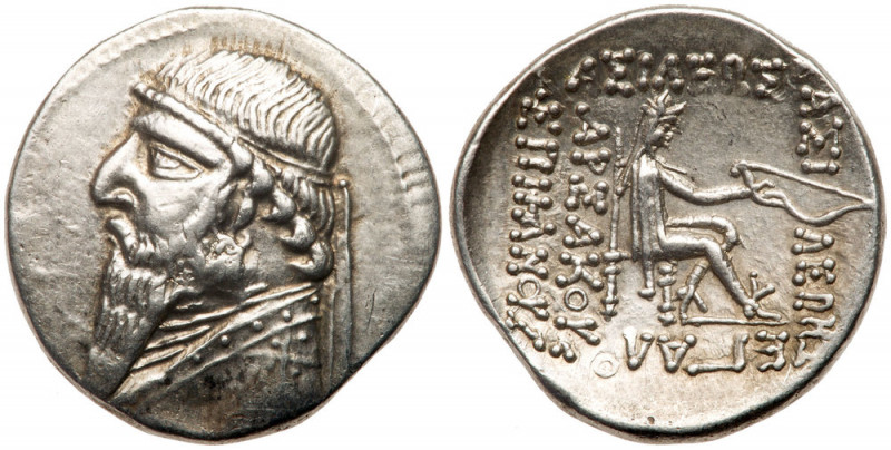 Parthian Kingdom. Mithradates II. Silver Drachm (4.21 g), ca. 123-88 BC. Rhagai,...