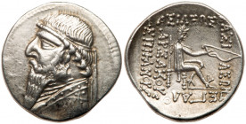 Parthian Kingdom. Mithradates II. Silver Drachm (4.21 g), ca. 123-88 BC. EF