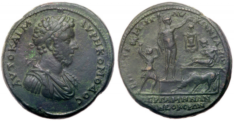 Commodus. &AElig; Medallion 45 mm (50.85 g), AD 177-192. Pergamum in Mysia, ca. ...