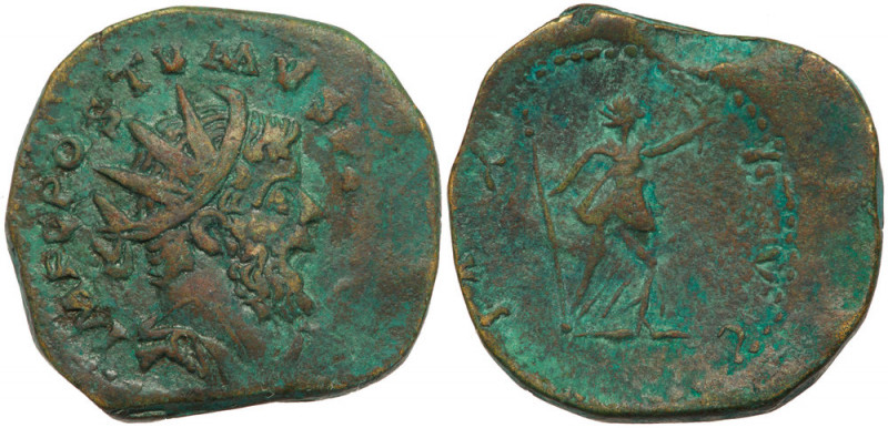 Postumus. AE dupondius (14.74 g), Romano-Gallic Emperor, AD 260-269. Lugdunum. I...