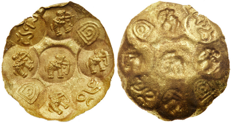 India - Southern Deccan, Kakatiyas of Warangal. Gold Gadyana (4.86 g), ca. 1050-...