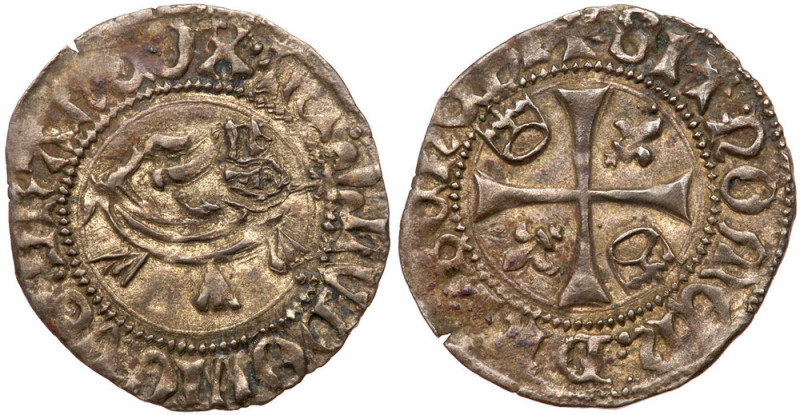 France. Liard au Dauphin, undated (1467). Dup-560. Billon. Louis XI, 1461-1483. ...