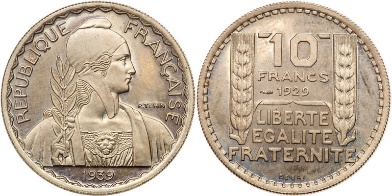 France-Republic. Pattern Essai 10 Francs, 1929/1939. GEM-174.19. Copper-Nickel. ...