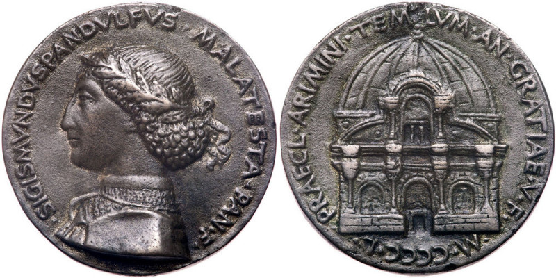 Italian States: Rimini. Medal, dated 1450. Hill, 183. 40 mm. Later cast. Matteo ...