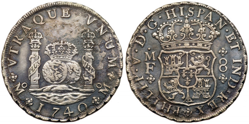 Mexico. 8 Reales, 1740-Mo MF. Eliz-17; KM-103. Philip V. Pillar issue. PCGS grad...