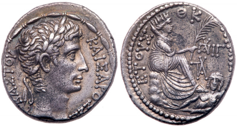 Syria, Seleucis and Pieria. Antioch. Augustus, 27 BC-AD 14. AR Tetradrachm (26mm...