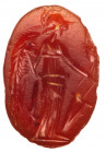 Greco-Roman Cornelian Intaglio Seal, 2nd-3rd Century C.E. 19mm X 13.5mm, 1.89g