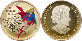 Canada. 2015 DC Comic Girl Original-Supergirl Unity Matte Proof Silver $10 Colorized Coin. PCGS PF69