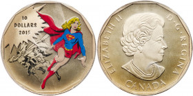 Canada. 2015 DC Comic Girl Original-Supergirl Unity Matte Proof Silver $10 Colorized Coin. PCGS PF69