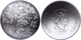 Canada. 2018 Maple Leaves in Motion Silver $50 Convex Coin