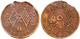 Chinese Provinces: Honan. Mint Error 20 Cash, ND (1920). PCGS EF40