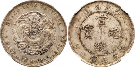 Chinese Provinces: Kwangtung. Dollar, ND (1909-11). NGC EF45