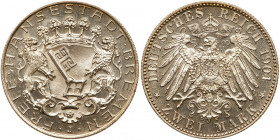 German States: Bremen. 2 Marks, 1904-J. NGC MS63