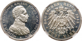 German States: Prussia. Proof 5 Marks, 1913-A. NGC PF61