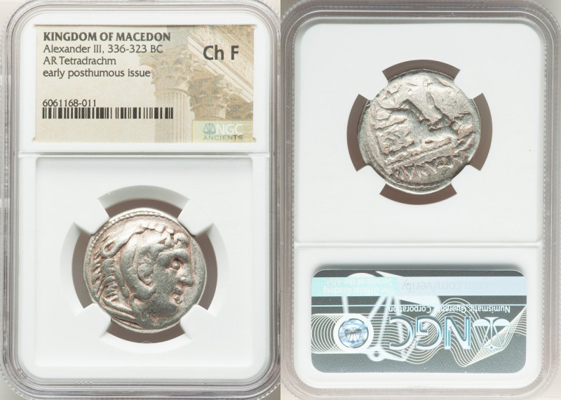 MACEDONIAN KINGDOM. Alexander III the Great (336-323 BC). AR tetradrachm. NGC Ch...